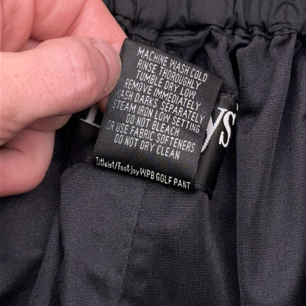 VTG Footjoy Dryjoys Golf‎ Rain Pants Men's XXL Black Zip-Off Stretch Baggy - Picture 5 of 12